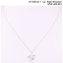 Fine necklace with star pendant cubic zirconia, 01108545, 45 + 5 cm