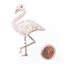 Magnetbrosche Flamingo Rose Gold/Crystal