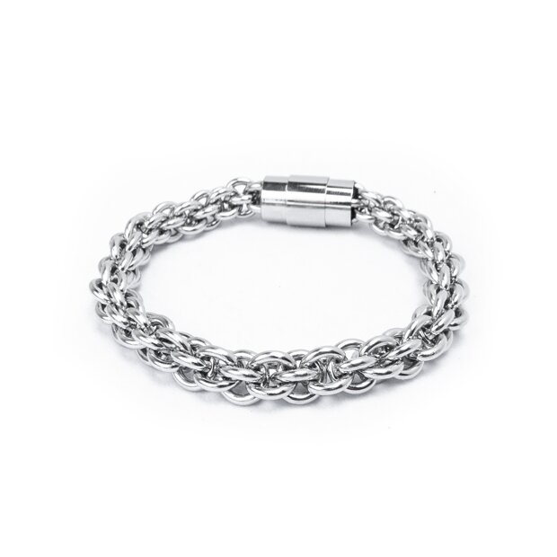 Stainless steel bracelet 22 cm with magnetic clasp