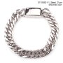 Stainless steel bracelet silver 21 cm