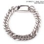 Stainless steel bracelet silver 22 cm
