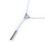Stainless steel necklace with triangle and wand Silver