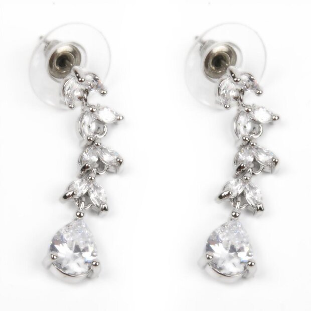 Earring crystal-gold,   silver