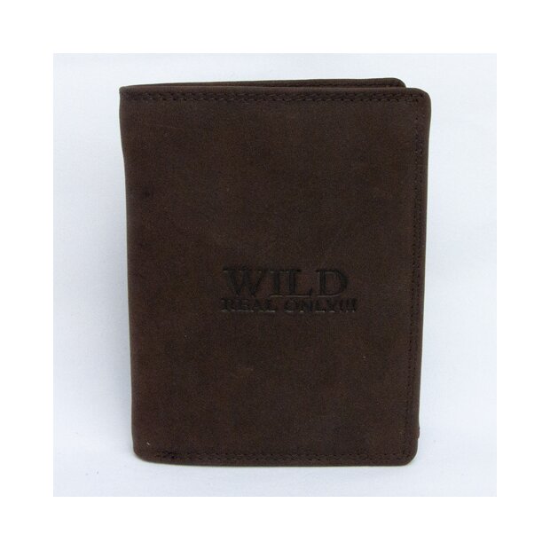 Wild Real Only!!! wallet made from water buffalo leather brown