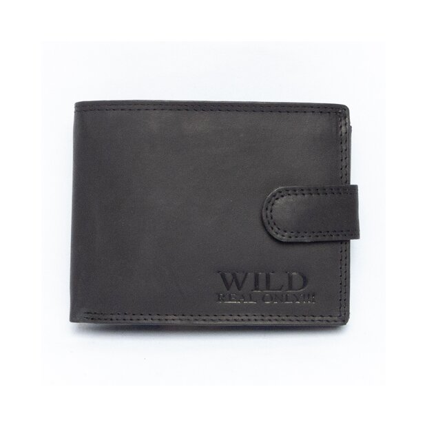 Wild Real Only!!! wallet made from real water buffalo leather black