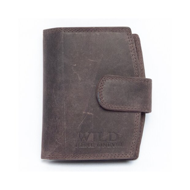 Wild Real Only!!! wallet made from water buffalo leather brown