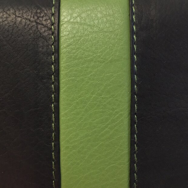 Tillberg ladies wallet made from real nappa leather black+pastel green