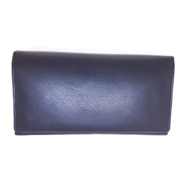 Real leather wallet 10 cm x 19 cm x 3 cm