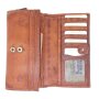 Wallet with studs 10 cm x 18,5 cm x 3 cm reddish brown