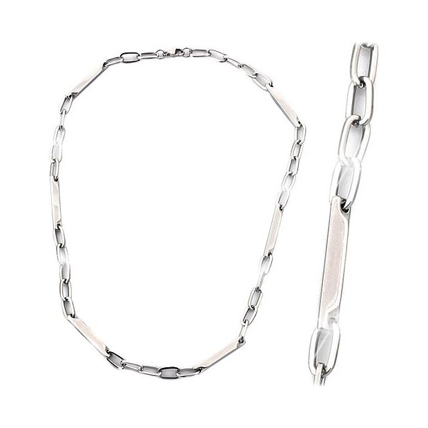 Stainless steel necklace 55 cm long 0,7 cm wide