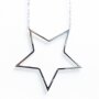 Fine stainless steel necklace with star pendant,Length 42cm silver