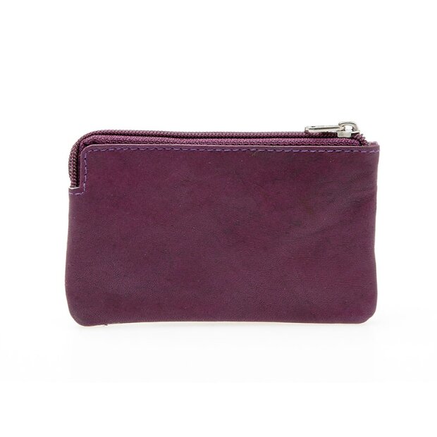 Tillberg unisex key case made of genuine leather, purple