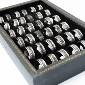 Stainless steel Ring box 36 pcs