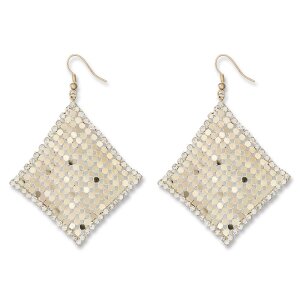 Square Sequins Earrings gold