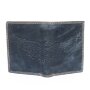 Wallet made from real water buffalo leather with eagle motif, navy blue