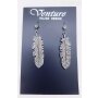 Earring with strass feather