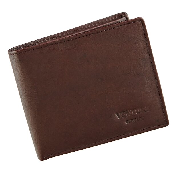 Leather wallet 12LX9,5HX2W MK002 / Dark Brown
