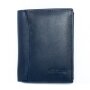 Leather Wallet  Black Navy Blue