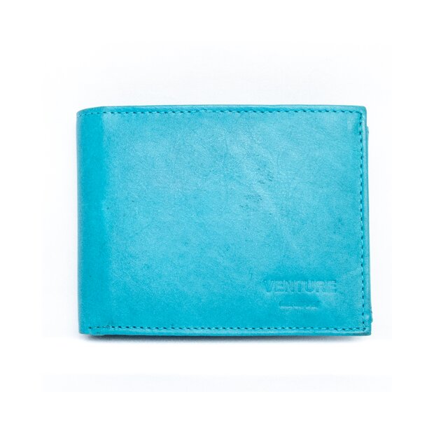 Wild real leder!!! wallet,purse, pocket real leather 10x12,5x3 cm  Sea Blue