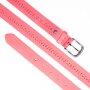 Real leather belt with hole pattern 3 cm width, length 100,105,110,115 cm each 1 piece LB 25 pink