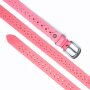 Real leather belt with hole pattern 3 cm width, length 100,105,110,115 cm each 1 piece LB 20 pink