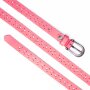 Real leather belt with hole pattern 2 cm width, length 100,105,110,115 cm each 1 piece LB 20 pink