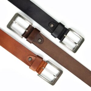 Real leather belt 4 cm width, length 100,105,110,115 cm...