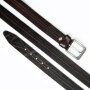 Real leather belt with cable pattern 4 cm width, length...