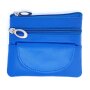 Unisex key case made of genuine leather 8,5x12x1cm blue
