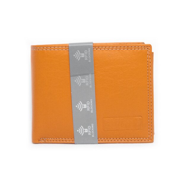 Tillberg wallet made from real nappa leather, RFID blocking, full leather, tan
