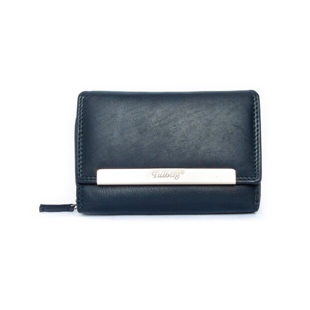 Tillberg ladies wallet made from real leather 10 cm x 15 cm x 4 cm, navy blue