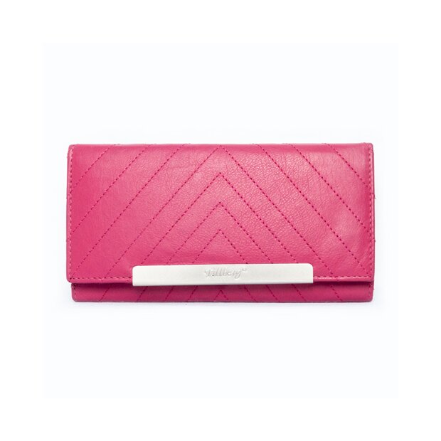 Tillberg ladies wallet made from real leather 10 cm x 19 cm x 3 cm pink