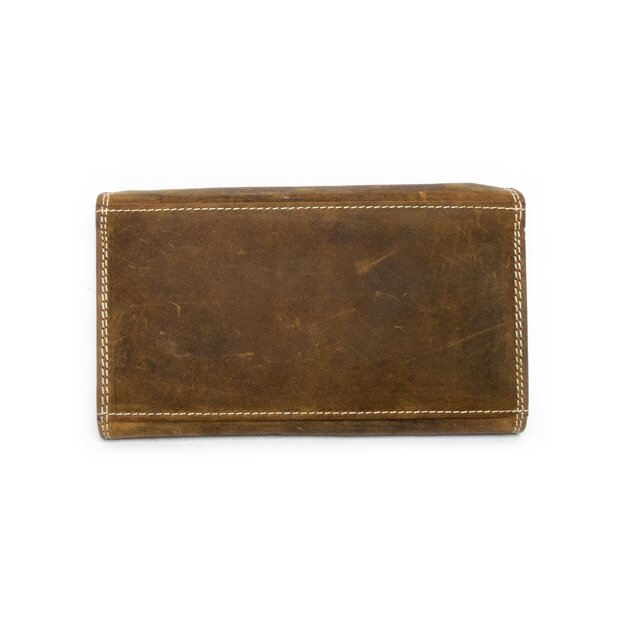 Wild Real Only!!! ladies wallet made from real water buffalo leather dark brown
