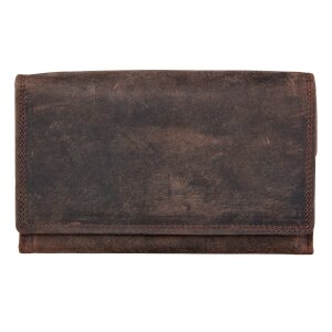 Wild Real Only!!! ladies wallet made from real water buffalo leather dark brown