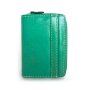 Real leather wallet 13x10x2cm turquoise