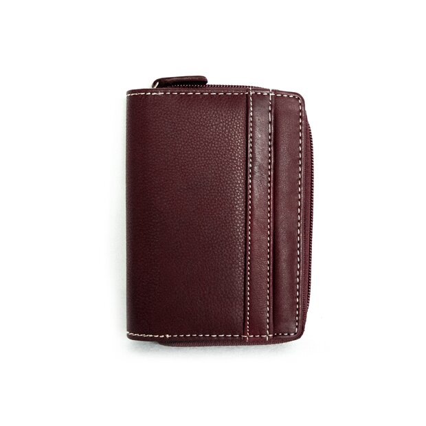 Real leather wallet 13x10x2cm wine red