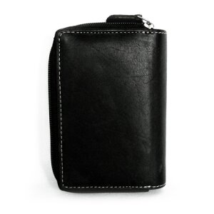 Real leather wallet 13x10x2cm black