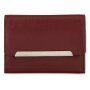 Tillberg ladies wallet made from real nappa leather 10x14x2 cm wine red