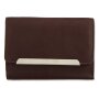 Tillberg ladies wallet made from real nappa leather 10x14x2 cm dark brown