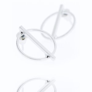 Elegant earrings,circle,silicone stopper,metal,stud earrings