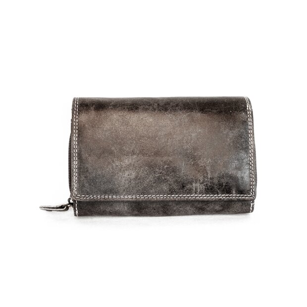 Wild Real only !!! genuine leather purse 15 cm x10 cm x 3 cm, grey