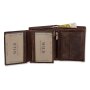 Mens wallet made from real leather dark brown