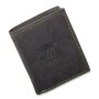 Wild Real Leather !!! Wallet made from real leather 12x10x2.5 cm black