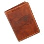 Tillberg Men wallet real leather 13 cm x 10 cm x 2 cm tan