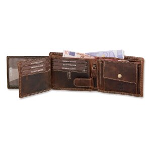 Tillberg wallet made from real leather with horse head motif mushroom
