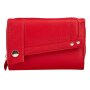 Ladies real leather wallet 10x14,5x3 cm red
