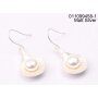 Shell-shaped Earring with Freshwater Pearl