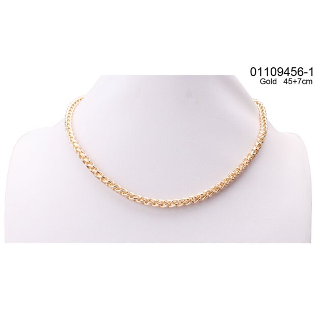 Stainless steel chain 45+7cm Gold