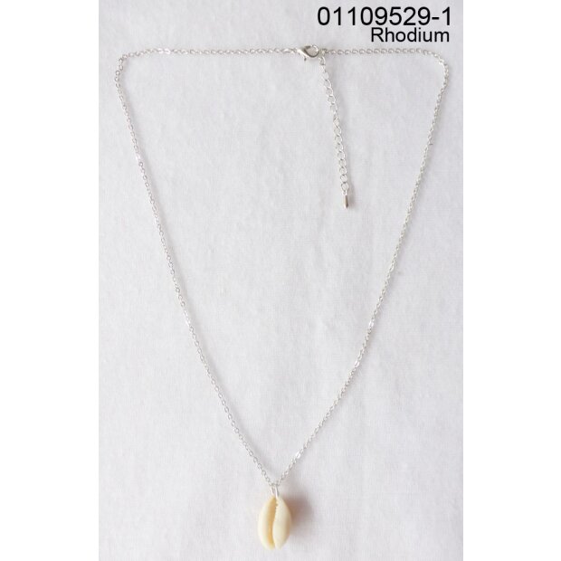 shell necklace Rhodium