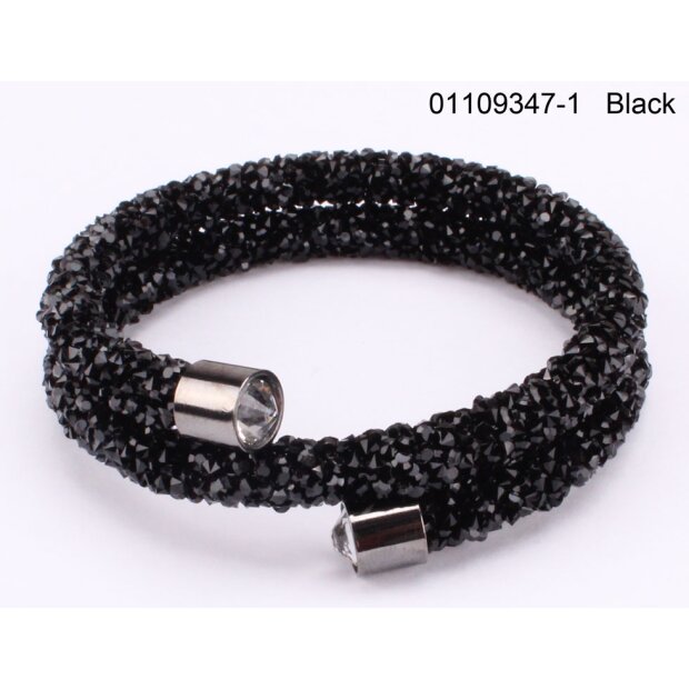 Bangle with magnetic clasp Black